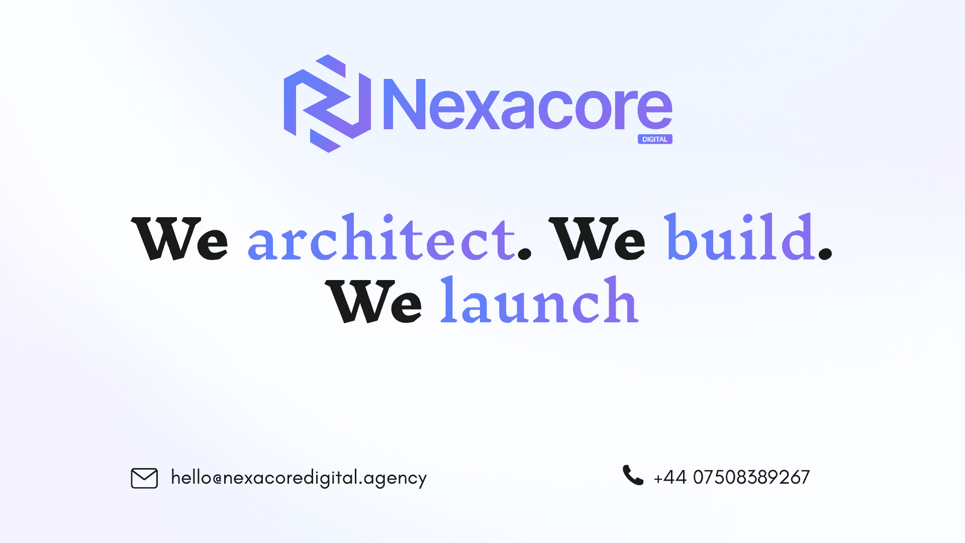 Nexacore Digital agency showreel cover